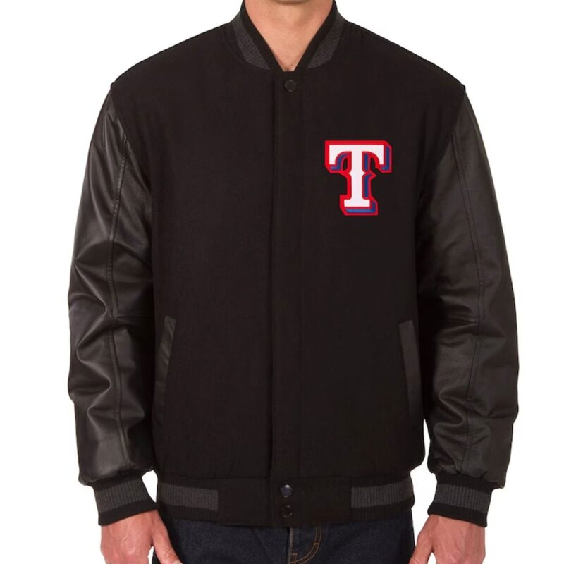 Texas Rangers Varsity Black Jacket
