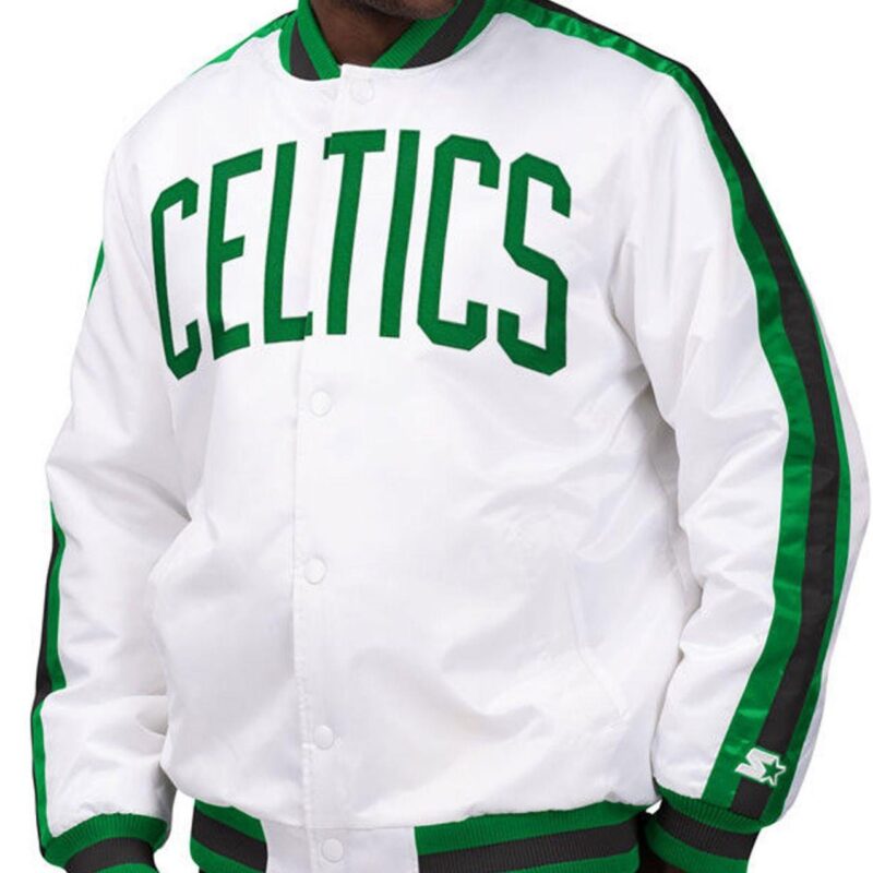 Boston Celtics The D-Line White Satin Jacket