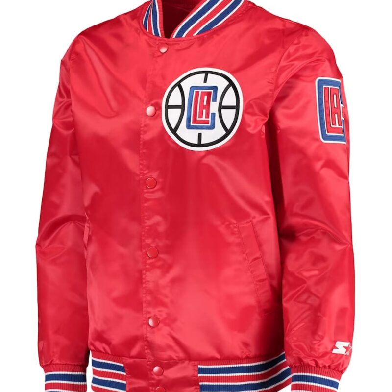 LA Clippers The Diamond Classic Red Satin Jacket