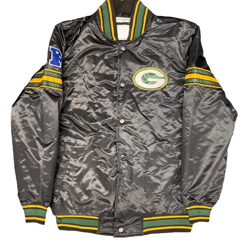 Black Green Bay Packers Pick & Roll Jacket