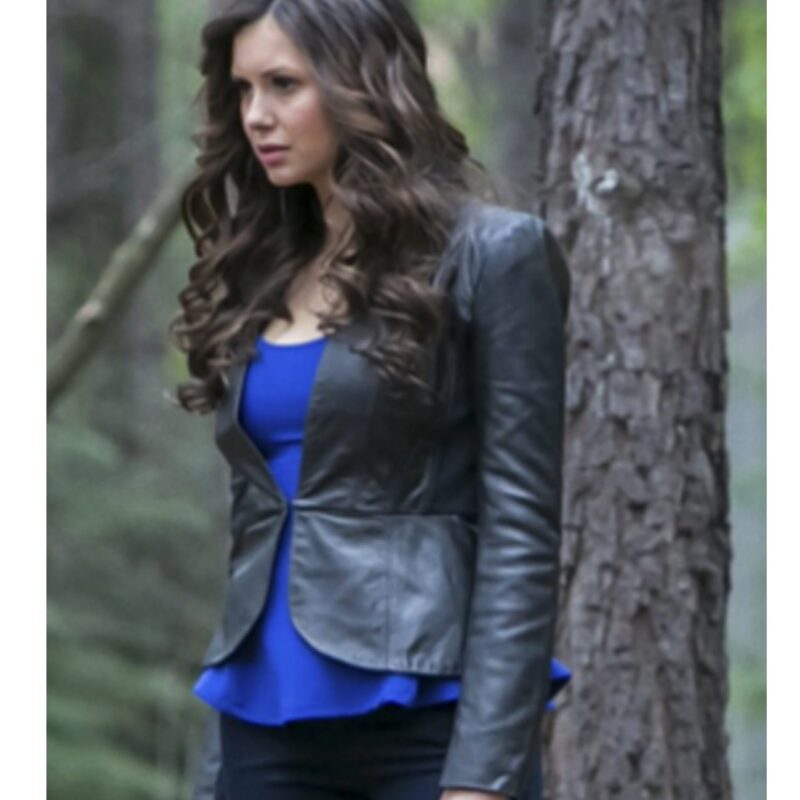 The Vampire Diaries S04 Nina Dobrev Leather Blazer