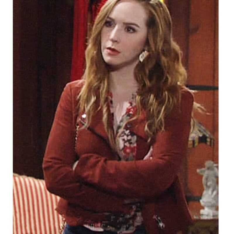 The Young and the Restless Camryn Grimes Suede Brown Jacket