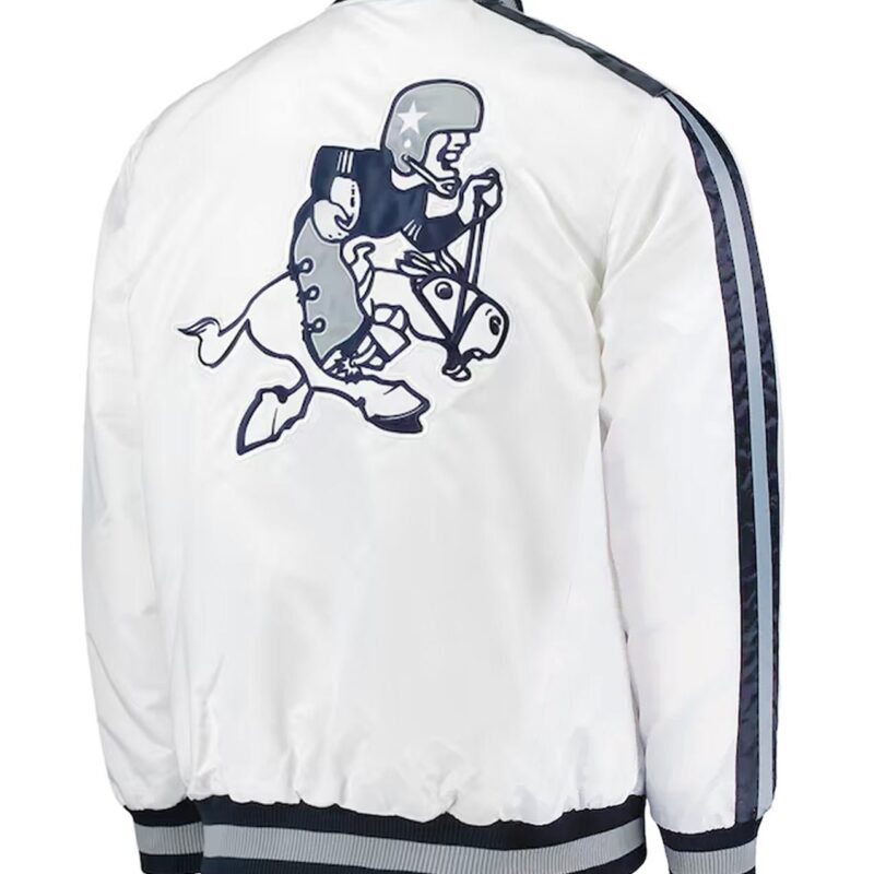 Throwback D-Line Dallas Cowboys White Jacket