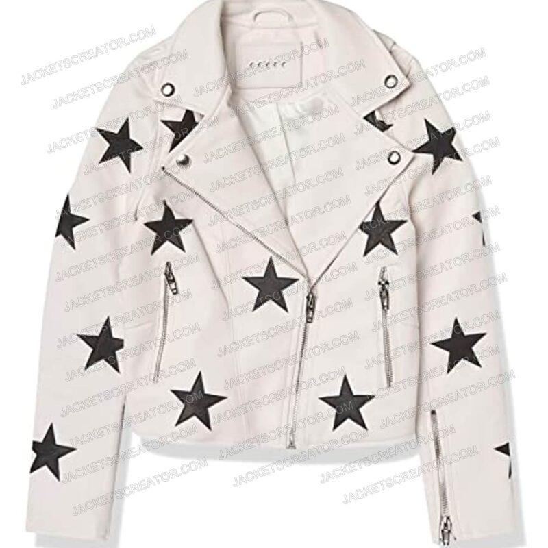 Morgan Taylor Campbell The Imperfects White Leather Jacket