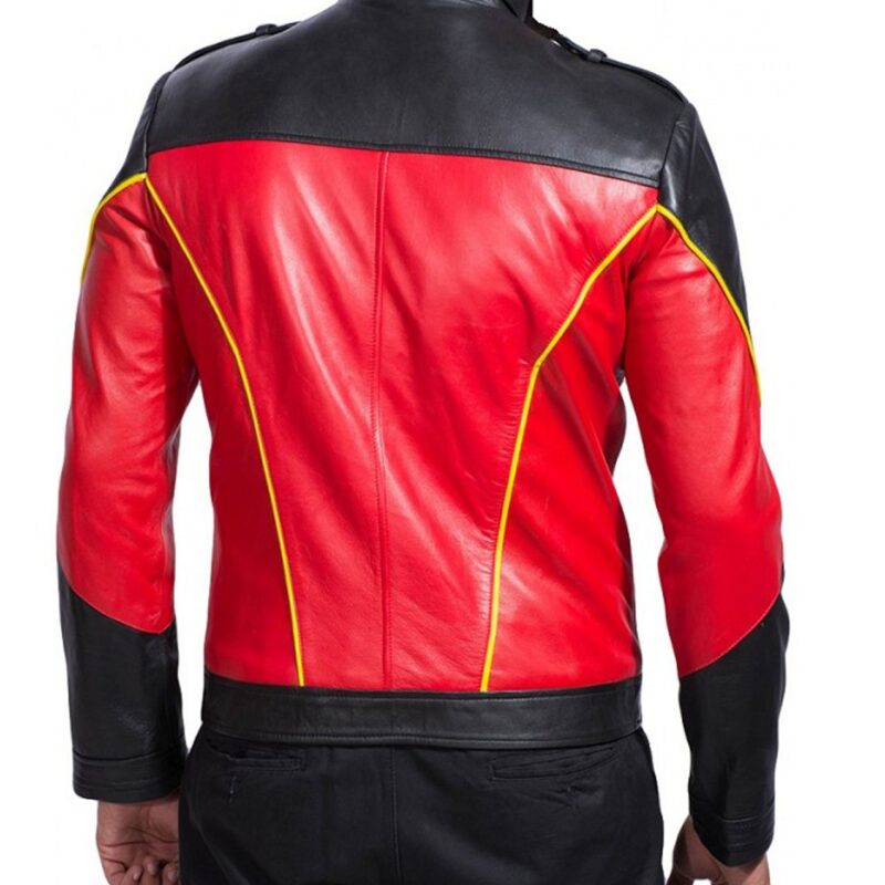 Batman Robin Red and Black Leather Jacket