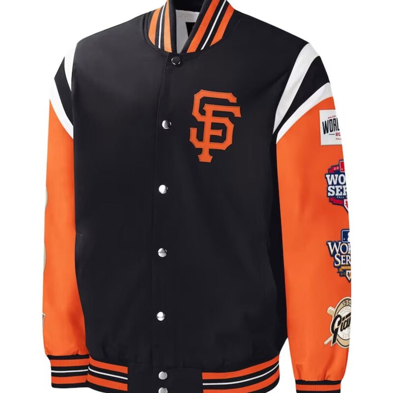 San Francisco Title Holder Black and Orange Jacket