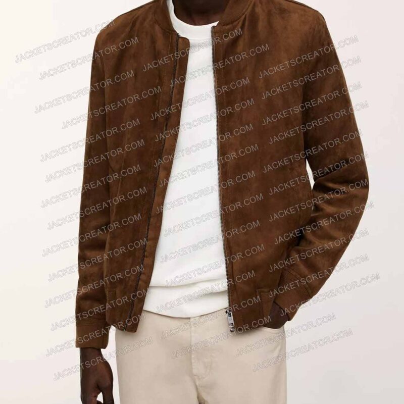 Power Book IV Force Joseph Sikora Brown Suede Bomber Jacket