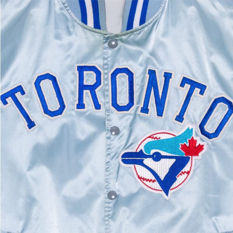 Toronto Blue Jays Baby Blue Varsity Satin Jacket