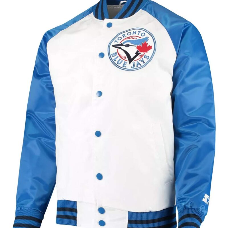 Toronto Blue Jays Clean Up Hitter White and Blue Jacket