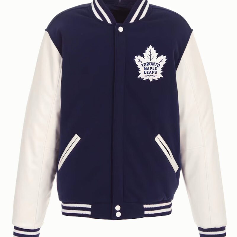 Toronto Maple Leafs Royal and White Varsity Jacket