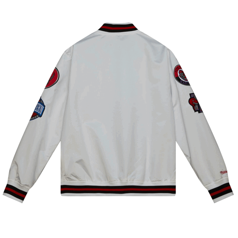Toronto Raptors City Collection White Varsity Satin Jacket