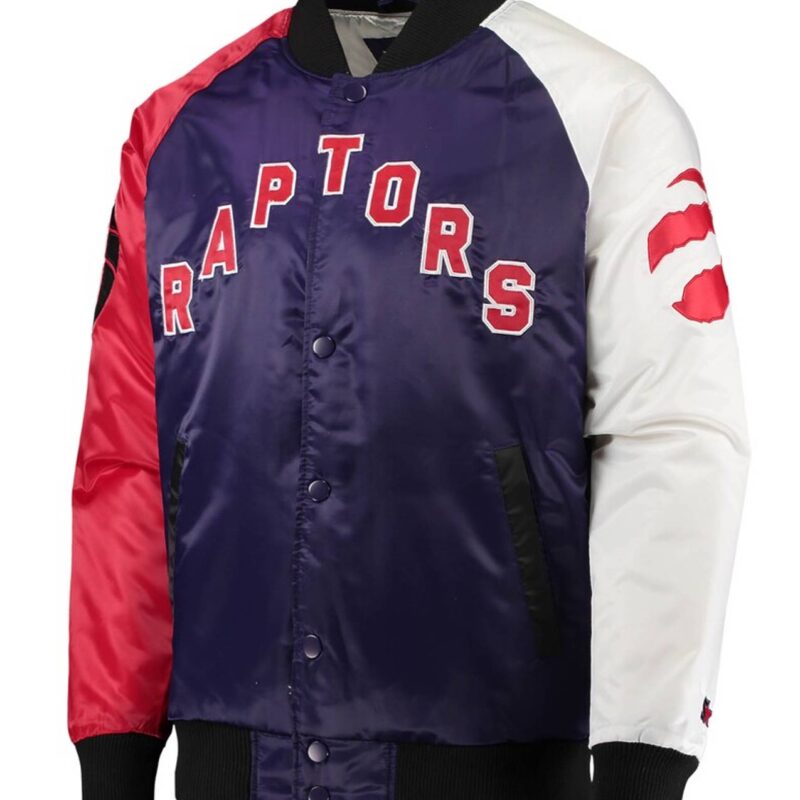 Purple/Red/White Toronto Raptors Tricolor Jacket