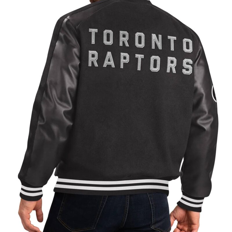 Toronto Raptors Varsity Black Wool/Leather Jacket