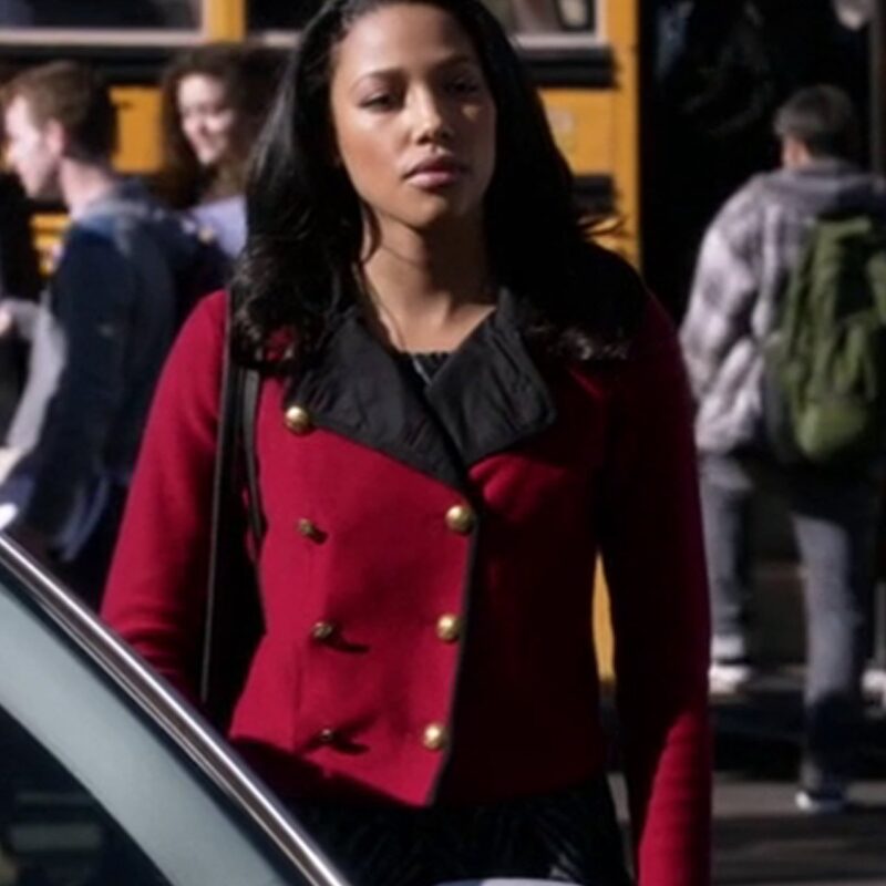 Twisted Kylie Bunbury Red Peacoat