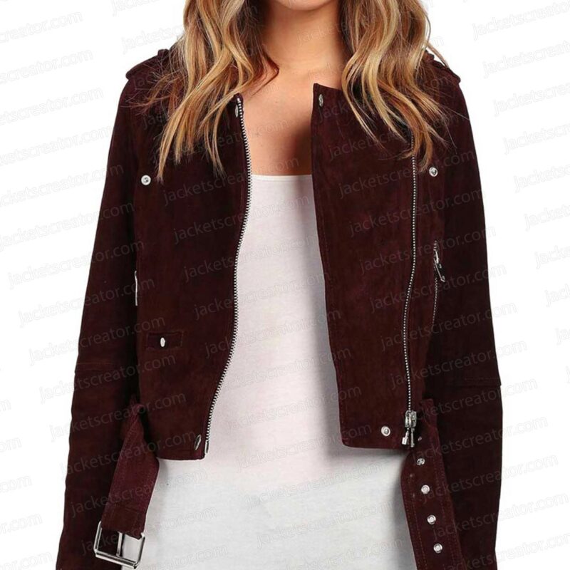 How I Met Your Father Francia Raisa Brown Suede Jacket