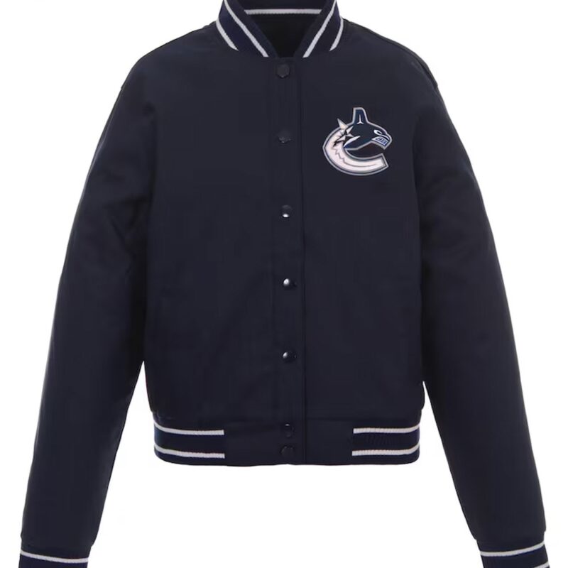 Vancouver Canucks Front Hit Navy Poly Twill Jacket