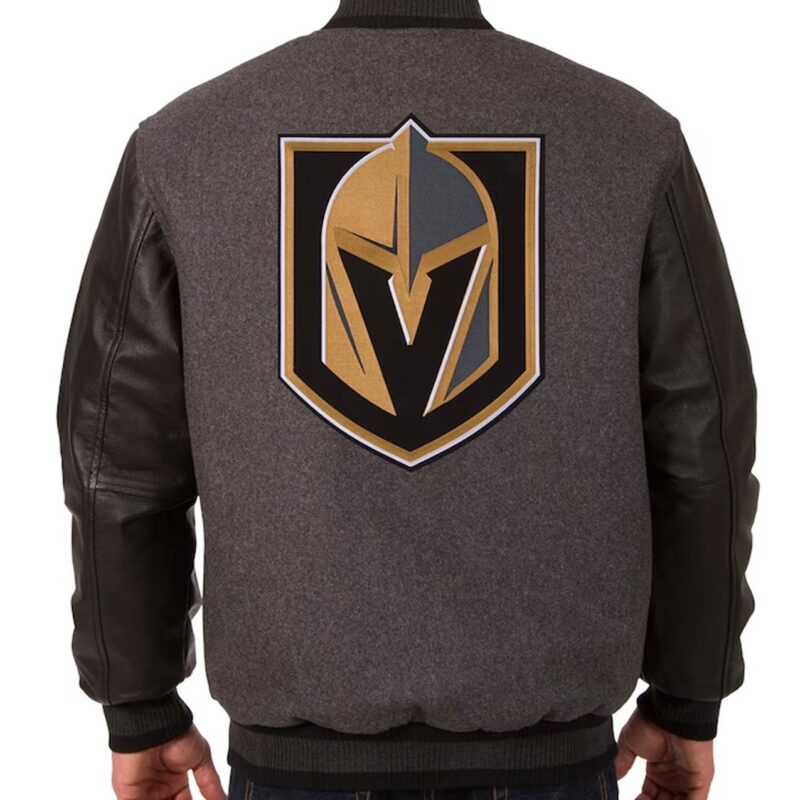 Vegas Golden Knights Charcoal and Black Varsity Jacket