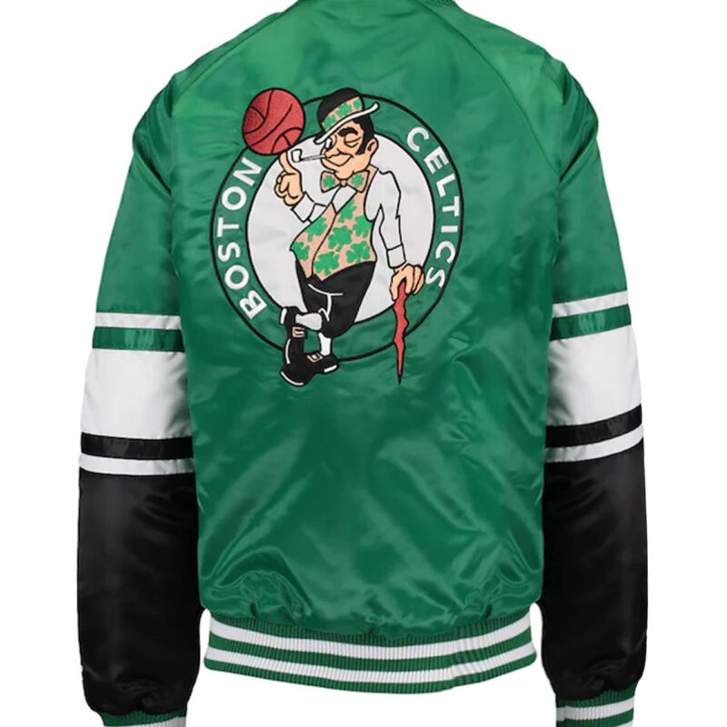 Victory Boston Celtics Kelly Green Satin Jacket