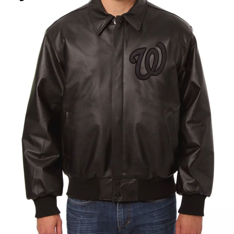 Washington Nationals Bomber Leather Jacket