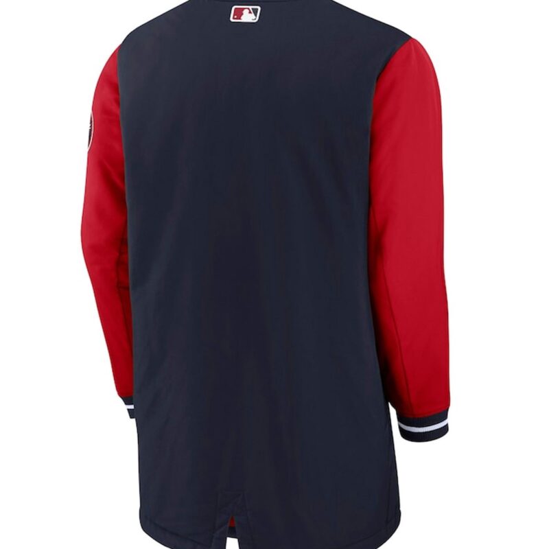 Washington Nationals Dugout Performance Navy Blue and Red Jacket