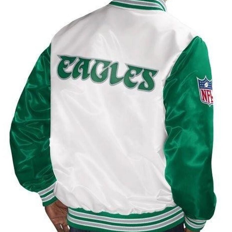 White/Kelly Green Philadelphia Eagles Legend Satin Jacket