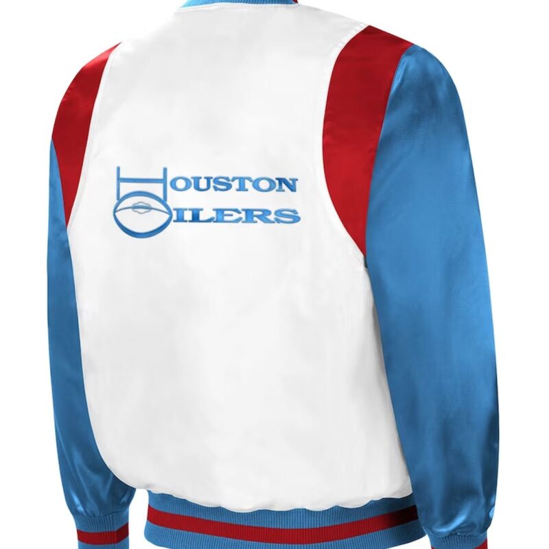 White/Light Blue Houston Oilers The All-American Jacket