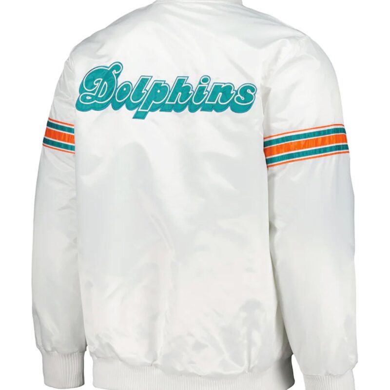 White Miami Dolphins The Power Forward Jacket