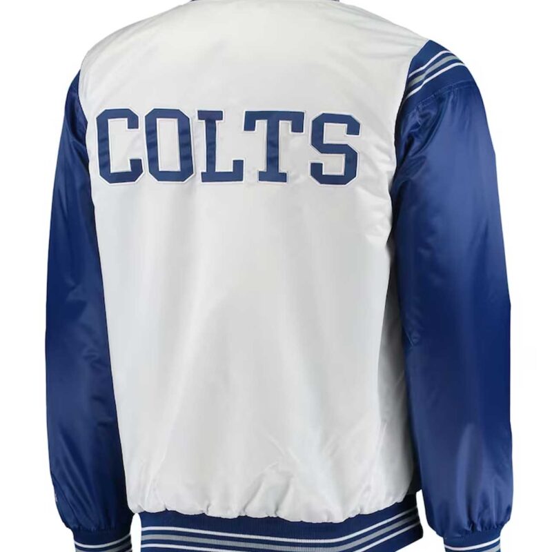 White/Royal Indianapolis Colts Historic Logo Renegade Jacket