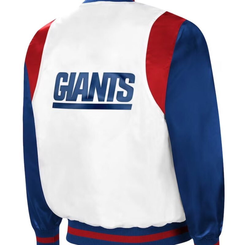 White/Royal NY Giants Retro The All-American Jacket