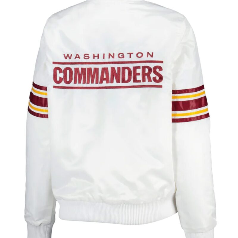 White Washington Commanders Line Up Jacket