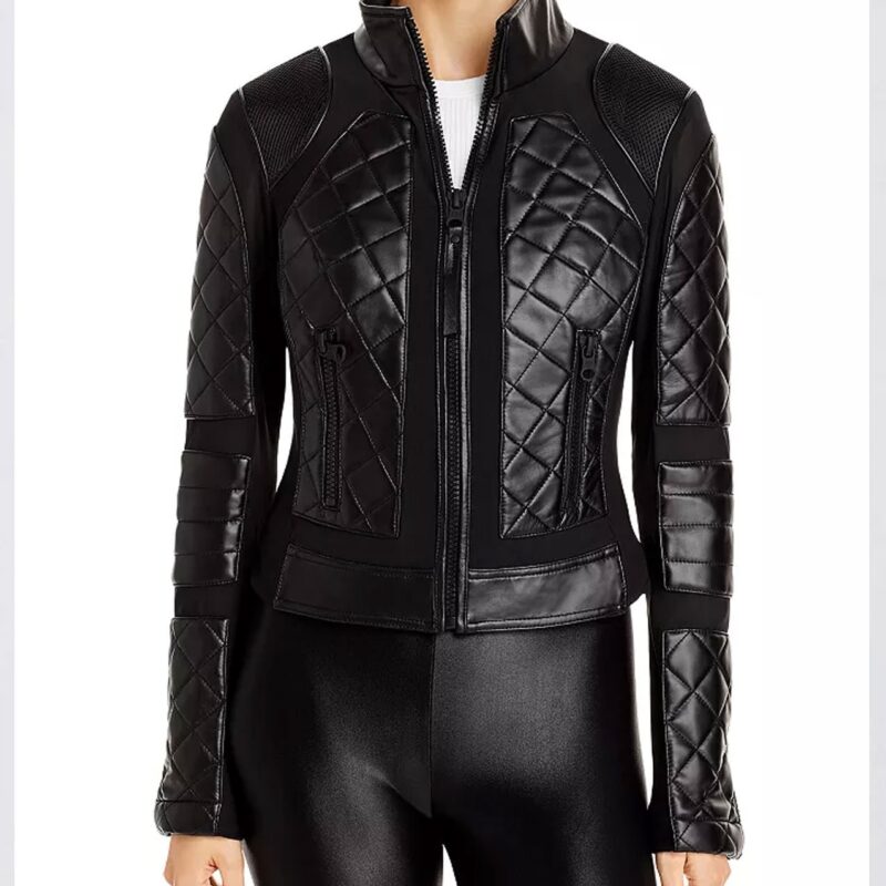 Women’s Moto Leather & Mesh Jacket