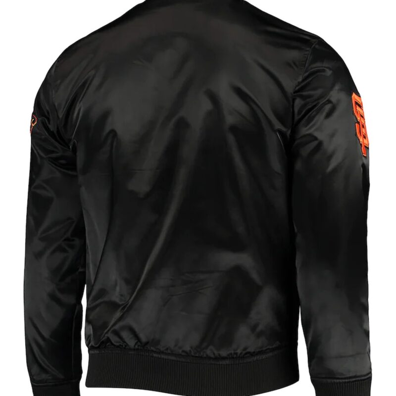 Wordmark San Francisco Giants Black Satin Jacket