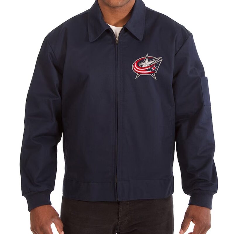 Columbus Blue Jackets Workwear Navy Cotton Jacket