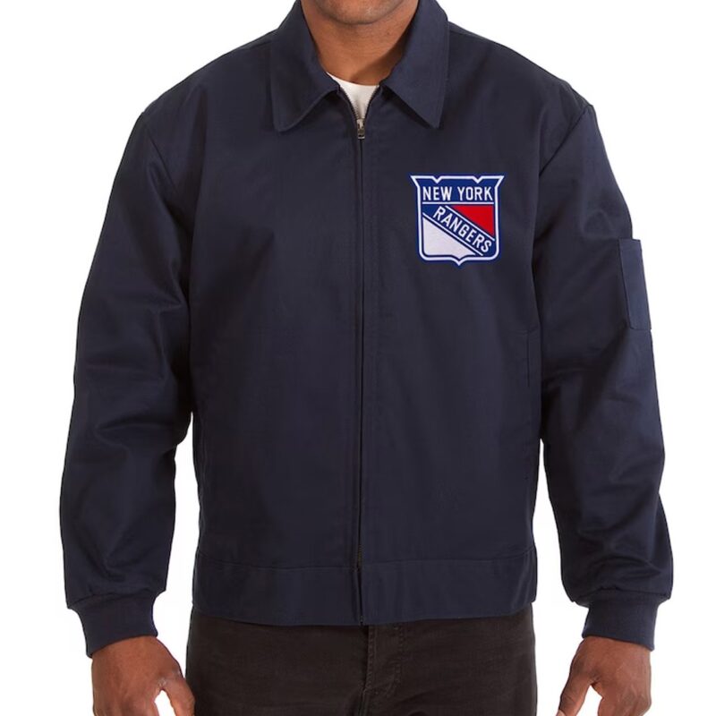 New York Rangers Workwear Navy Cotton Jacket