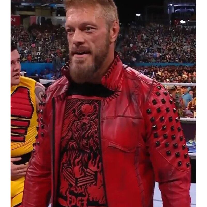 Edge SummerSlam Red Leather Jacket