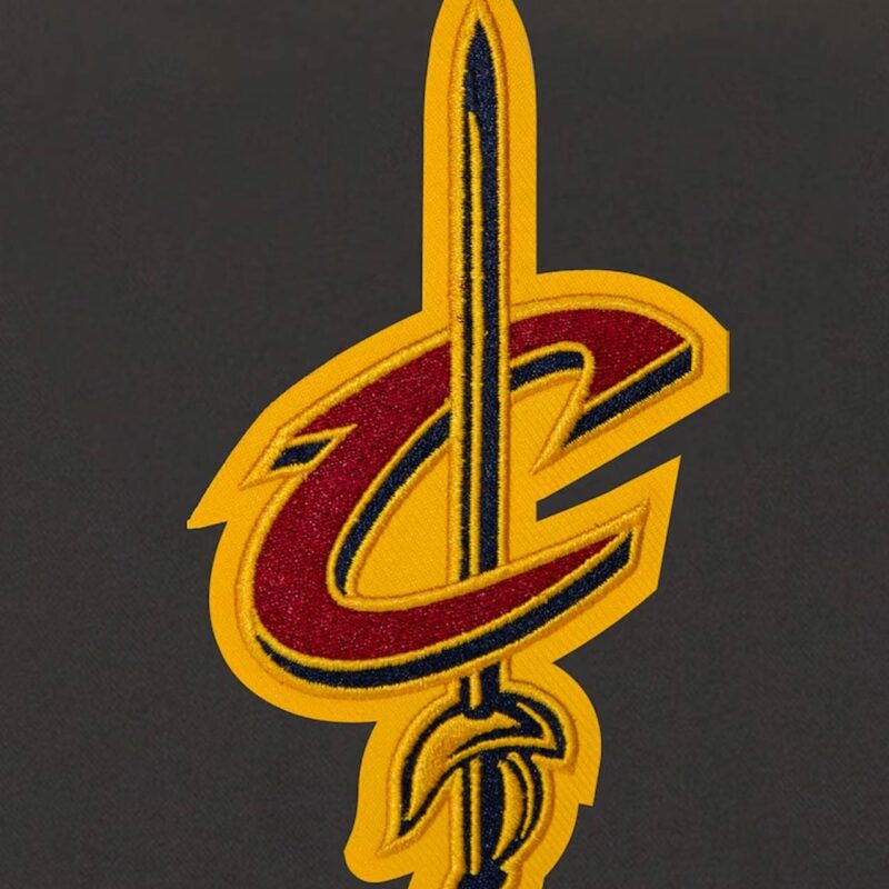 Youth Cleveland Cavaliers Black/Charcoal Poly-Twill Jacket