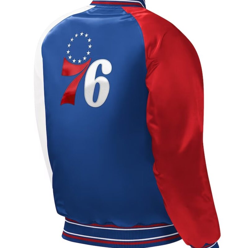 Philadelphia 76ers Youth Raglan Royal Jacket