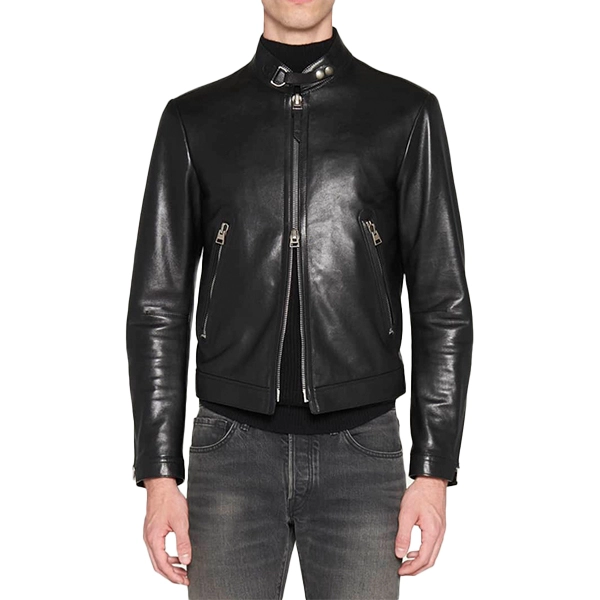 Black Soft Leather Biker Jacket