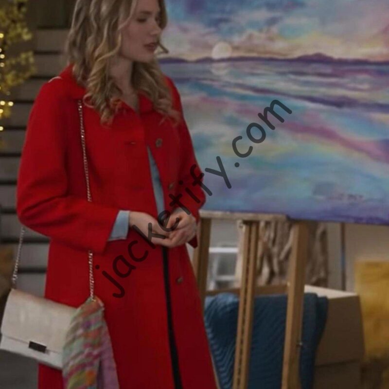 Tori Anderson A Bridesmaid in Love Red Coat