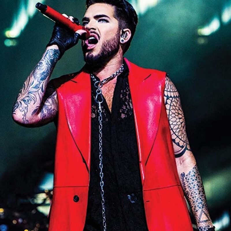 Concert 2019 Adam Lambert Red Vest Coat