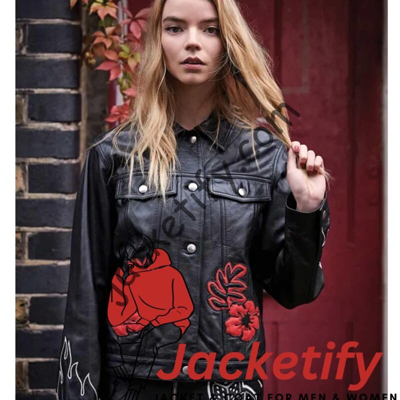 Anya Taylor-Joy Photoshoot The Laterals Leather Jacket