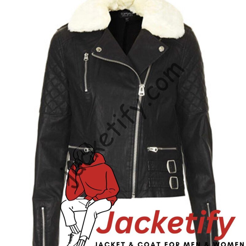 Pretty Little Liars S04 Lucy Hale Quilted Leather Jacket