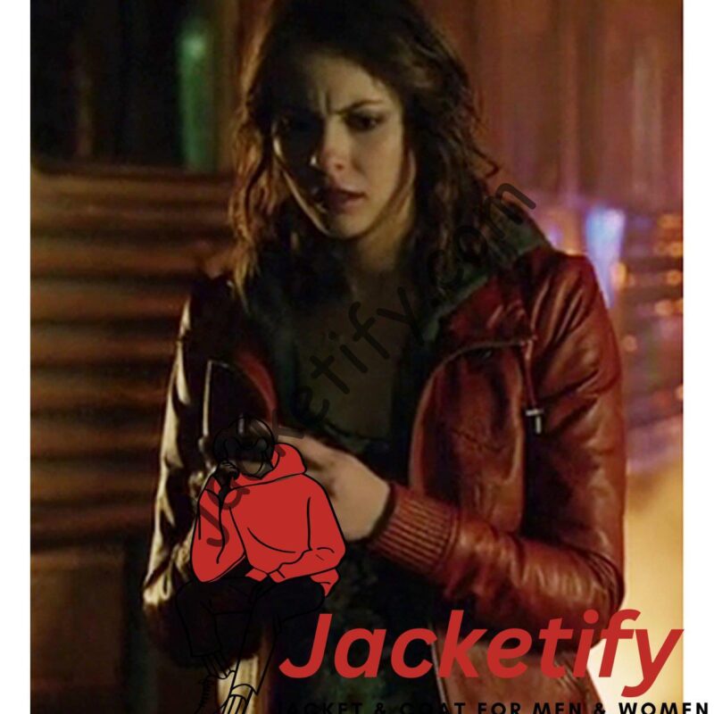 Arrow S02 Willa Holland Brown Leather Hooded Jacket