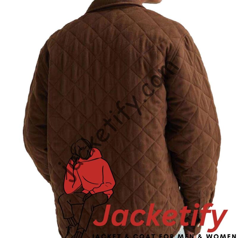 B Positive Thomas Middleditch Brown Quilted Jacket
