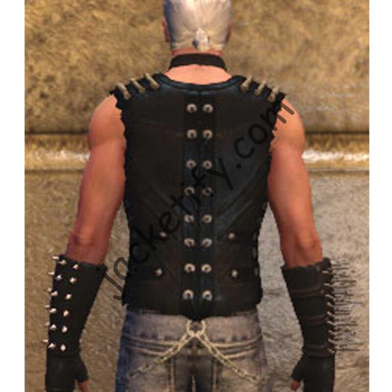 Sephora’s Closet II Black Metal Leather Vest