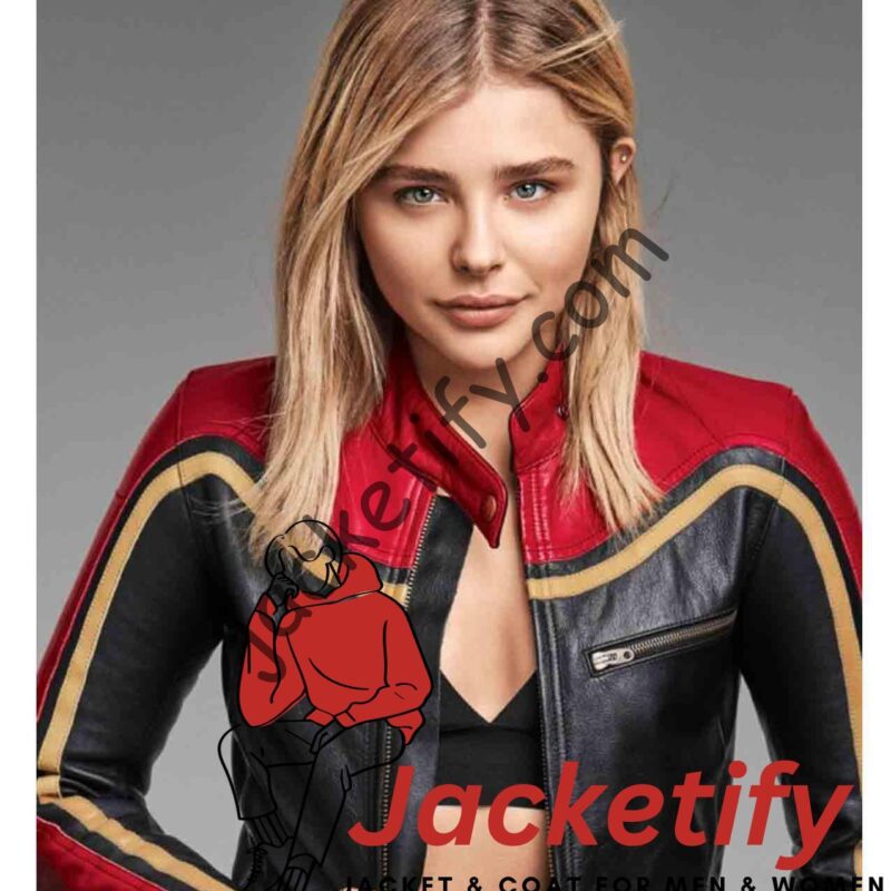 Chloe Grace Moretz Captain Marvel Leather Jacket