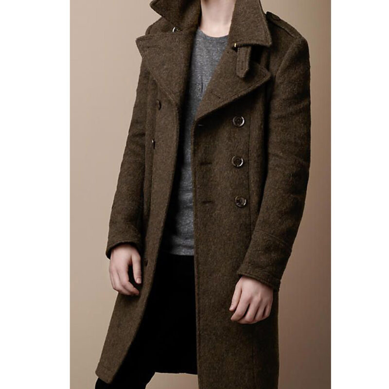 Men’s Double Breasted Chocolate Brown Coat