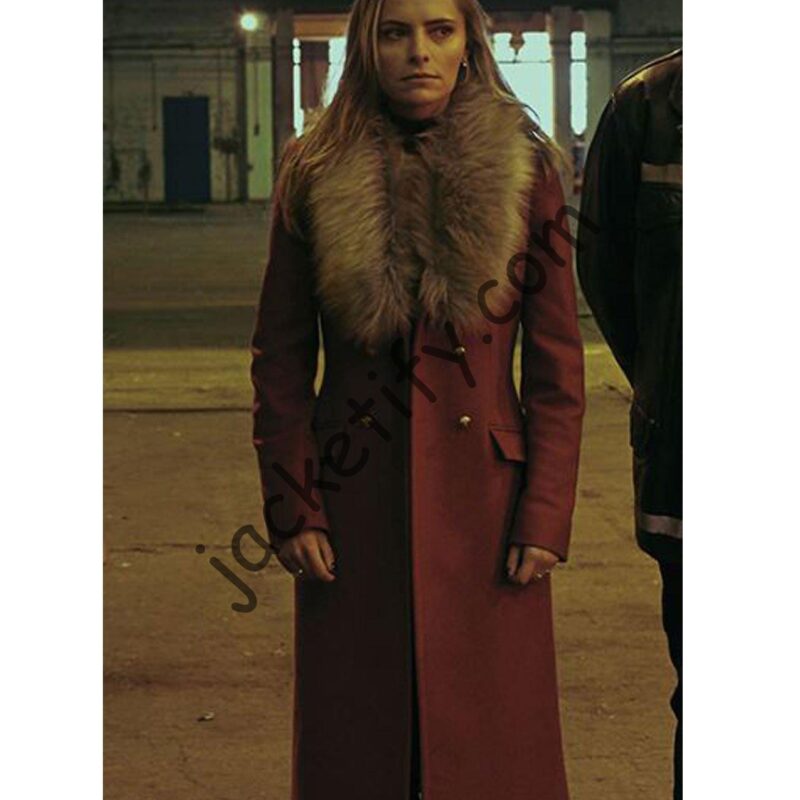 Sophia Thomalla Christmas Crossfire Shawl Collar Coat