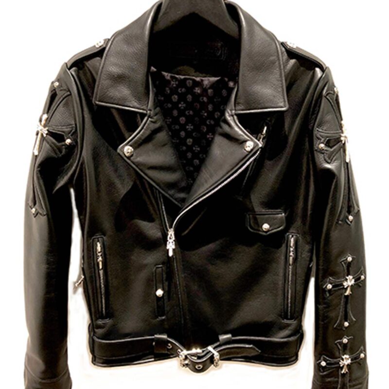 Chrome Hearts Black Leather Jacket