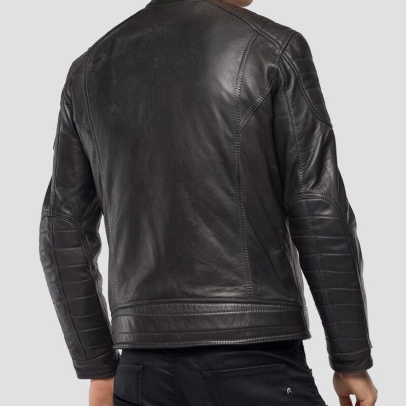 Men’s Crust Leather Biker Jacket